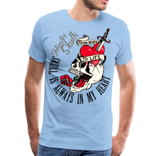 Charger l'image dans la galerie, Homme T-Shirt tete de mort crane hipster skull dague coeur banderole old school from death to life - ciel
