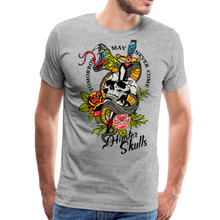 Charger l'image dans la galerie, Homme T-shirt tete de mort tattoo old school dague serpent tomorrow may never come - gris chiné