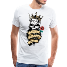 Charger l'image dans la galerie, Homme T-Shirt tête de mort hipster skull crane barbu there is life before death - blanc