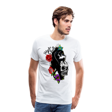 Charger l'image dans la galerie, Homme T-Shirt hipster skulls tete de mort rose crane tattoo panthere - blanc
