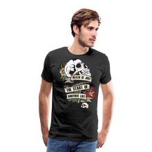 Charger l'image dans la galerie, Homme T-Shirt tete de mort death just crane start life tombe rose hipster citation another - noir