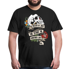 Charger l'image dans la galerie, Homme T-Shirt tete de mort death just crane start life tombe rose hipster citation another - noir