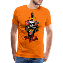 Charger l'image dans la galerie, Homme T-Shirt old school hipster skull dague tete de mort panthere yelling - orange