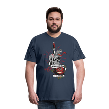 Charger l'image dans la galerie, Homme T-Shirt Tete de mort hipster tattoo skulls old school crane death reminds man finitude - bleu marine