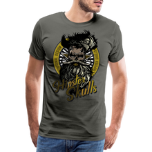 Charger l'image dans la galerie, Homme T-Shirt hipster skull crâne Tête de mort barbu et moustachu leader master 3 - asphalte