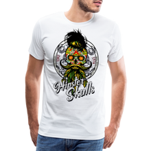 Charger l'image dans la galerie, Homme T-Shirt Tête de mort mexicaine hipster skull crâne à barbe et moustache mega stars celebrity 3 - blanc