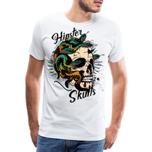 Charger l'image dans la galerie, Homme T-Shirt tete de mort old school hipster skulls serpent crane hydre - blanc