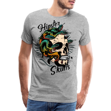 Charger l'image dans la galerie, Homme T-Shirt tete de mort old school hipster skulls serpent crane hydre - gris chiné