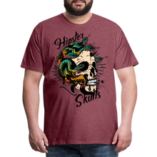 Charger l'image dans la galerie, Homme T-Shirt tete de mort old school hipster skulls serpent crane hydre - rouge bordeaux chiné