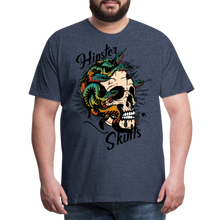 Charger l'image dans la galerie, Homme T-Shirt tete de mort old school hipster skulls serpent crane hydre - bleu chiné