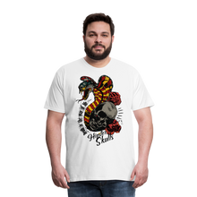 Charger l'image dans la galerie, Homme T-shirt Tete de mort mort hipster skulls death way life cobra - blanc