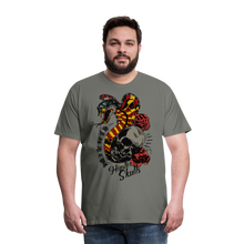 Charger l'image dans la galerie, Homme T-shirt Tete de mort mort hipster skulls death way life cobra - asphalte