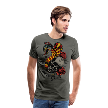 Charger l'image dans la galerie, Homme T-shirt Tete de mort mort hipster skulls death way life cobra - asphalte