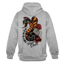 Charger l'image dans la galerie, Sweat-shirt contraste Tete de mort mort hipster skulls death way life cobra - gris chiné/bleu marine