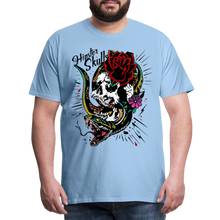Charger l'image dans la galerie, T-shirt Homme serpent cobra tete de mort old school tattoo art - ciel
