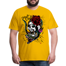 Charger l'image dans la galerie, T-shirt Homme serpent cobra tete de mort old school tattoo art - jaune soleil