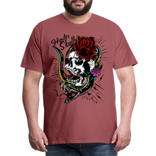Charger l'image dans la galerie, T-shirt Homme serpent cobra tete de mort old school tattoo art - bordeaux délavé