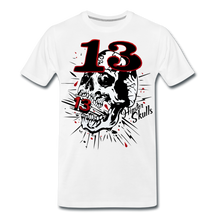 Charger l'image dans la galerie, T-shirt Homme hipster skulls numéro 13 old school serie - blanc