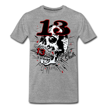 Charger l'image dans la galerie, T-shirt Homme hipster skulls numéro 13 old school serie - gris chiné