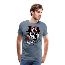 Charger l'image dans la galerie, T-shirt Homme hipster skulls numéro 13 old school serie - gris bleu
