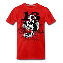 Charger l'image dans la galerie, T-shirt Homme hipster skulls numéro 13 old school serie - rouge