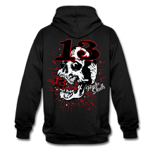 Charger l'image dans la galerie, Sweat-shirt contraste hipster skulls numéro 13 old school serie noire - noir/gris chiné