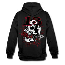 Charger l'image dans la galerie, Sweat-shirt contraste hipster skulls numéro 13 old school serie noire - noir/or