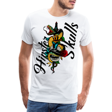 Charger l'image dans la galerie, T-shirt Homme serpent old school tete de mort tattoo dague unkind - blanc