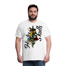 Charger l'image dans la galerie, T-shirt Homme serpent old school tete de mort tattoo dague unkind - blanc