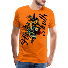 Charger l'image dans la galerie, T-shirt Homme serpent old school tete de mort tattoo dague unkind - orange