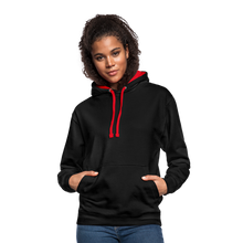 Charger l'image dans la galerie, Sweat-shirt contraste serpent cobra tete de mort old school tattoo art - noir/rouge