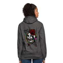 Charger l'image dans la galerie, Sweat-shirt contraste serpent cobra tete de mort old school tattoo art - anthracite/noir