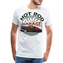 Charger l'image dans la galerie, T-shirt Homme Hot Rod vintage cars garage by hipster skulls - blanc