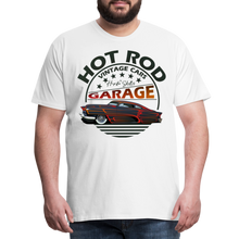 Charger l'image dans la galerie, T-shirt Homme Hot Rod vintage cars garage by hipster skulls - blanc