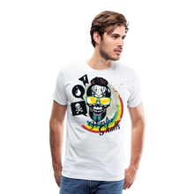 Charger l'image dans la galerie, T-shirt Homme Hipster skulls crâne angry Rainbow - blanc