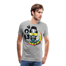 Charger l'image dans la galerie, T-shirt Homme Hipster skulls crâne angry Rainbow - gris chiné