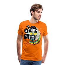 Charger l'image dans la galerie, T-shirt Homme Hipster skulls crâne angry Rainbow - orange