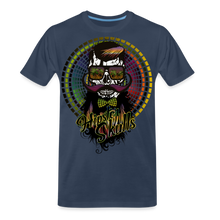 Charger l'image dans la galerie, Homme T-shirt Hipster skulls WHY ? - bleu marine