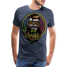 Charger l'image dans la galerie, Homme T-shirt Hipster skulls WHY ? - bleu chiné
