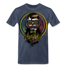 Charger l'image dans la galerie, Homme T-shirt Hipster skulls WHY ? - bleu chiné