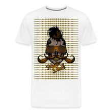 Charger l'image dans la galerie, Homme T-shirt Hipster skulls diamond moustache - white