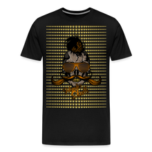 Charger l'image dans la galerie, Homme T-shirt Hipster skulls diamond moustache - noir