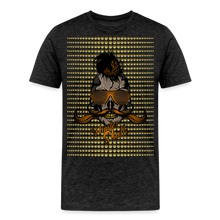 Charger l'image dans la galerie, Homme T-shirt Hipster skulls diamond moustache - charbon