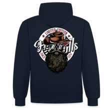 Charger l'image dans la galerie, Sweat-shirt contraste hipster skulls cowboy - bleu marine/rouge