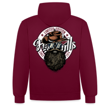 Charger l'image dans la galerie, Sweat-shirt contraste hipster skulls cowboy - bordeaux/anthracite