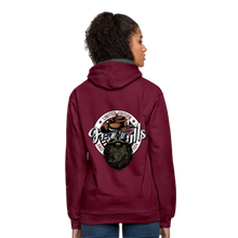 Charger l'image dans la galerie, Sweat-shirt contraste hipster skulls cowboy - bordeaux/anthracite