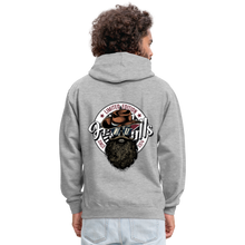 Charger l'image dans la galerie, Sweat-shirt contraste hipster skulls cowboy - gris chiné/bleu marine