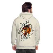 Charger l'image dans la galerie, Sweat-shirt à capuche unisexe hipster skulls tigre old school tatoo signature - vanille