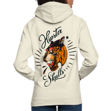 Charger l'image dans la galerie, Sweat-shirt à capuche unisexe hipster skulls tigre old school tatoo signature - vanille
