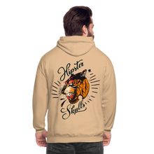 Charger l'image dans la galerie, Sweat-shirt à capuche unisexe hipster skulls tigre old school tatoo signature - pêche